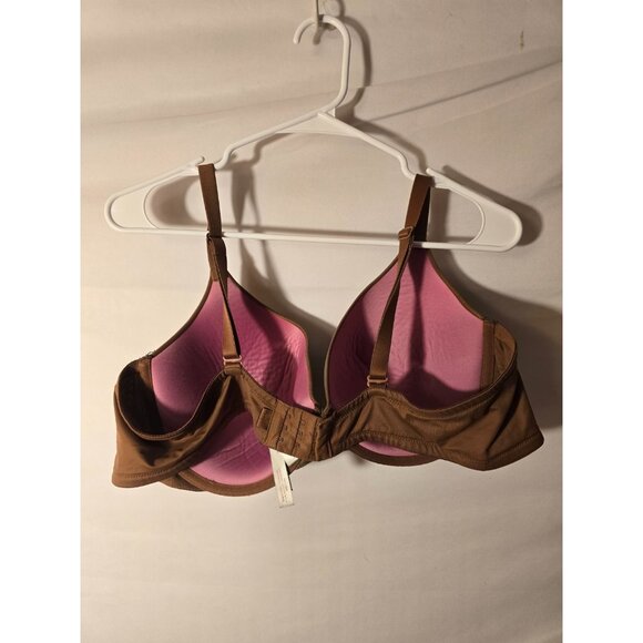 Victoria's Secret Pink Push Up Bra Womens‎ Plus Size 44D Brown Tan Underwire - Picture 2 of 2